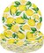 Lemon Party Plates Summer Fruit Disposable Paper Plates 7 (Yellow,Green)